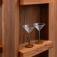 &Klevering - Coupe juego de 2 copas de cóctel verde perla &Klevering