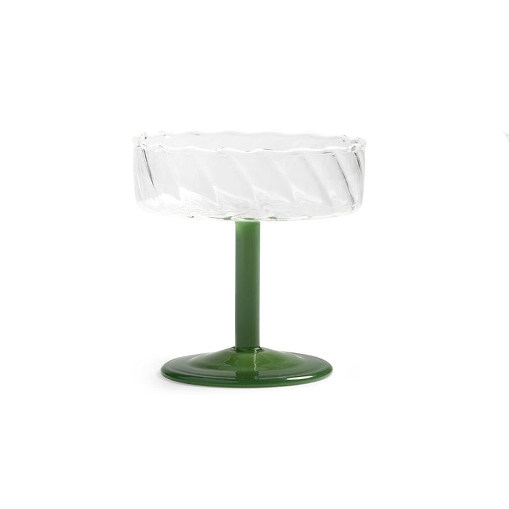 &Klevering - Coupe twirl verde oscuro Juego de 2 copas de cóctel &Klevering