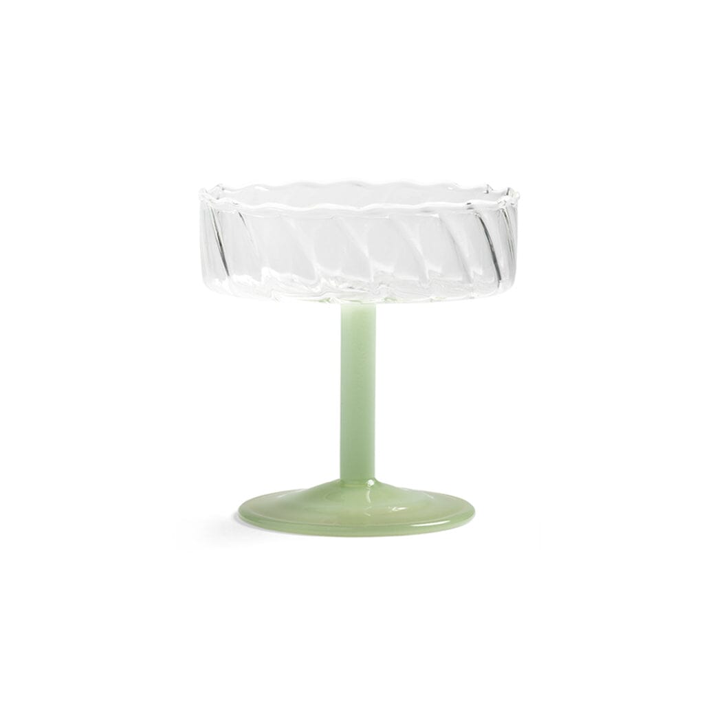 &Klevering - Juego de 2 copas de cóctel Coupe Twirl Green &Klevering