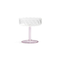 &Klevering - Juego de 2 copas de cóctel Coupe Twirl rosa &Klevering