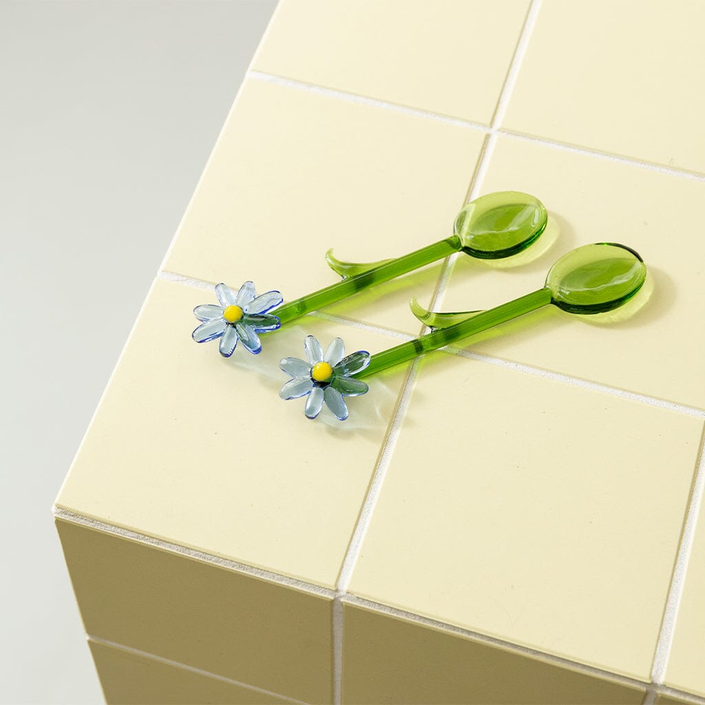 &Klevering - Cuchara flora azul juego de 2 Cucharas &Klevering