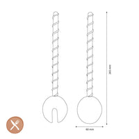 &Klevering - Cubiertos para ensalada Sling - Cubiertos para ensalada rosa &Klevering