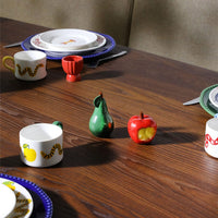 &Klevering - Salero y Pimienta - Haines - Juego de salero y pimentero de manzana y pera &Klevering