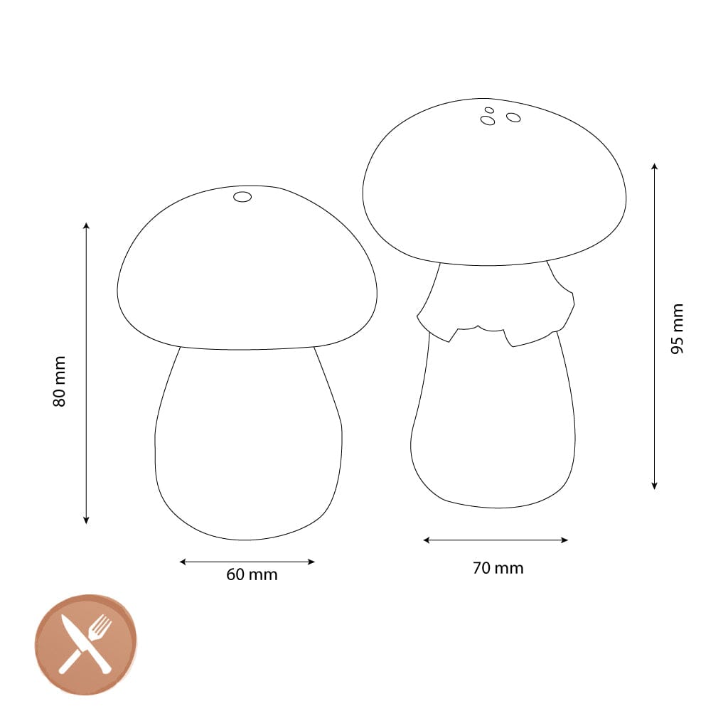 &Klevering - Sal y Pimienta - Set Sal y Pimentero Setas &Klevering