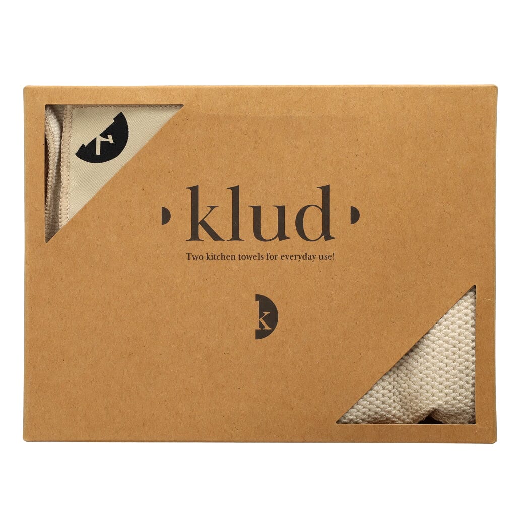 Klud - Paños de cocina Waffle, 2 piezas, Paños de cocina almendra Klud