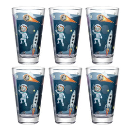 Leonardo - Vaso L 300ml espacio Leonardo - Bambini Avventura 300ml Space - Jarra de agua 6 piezas Leonardo