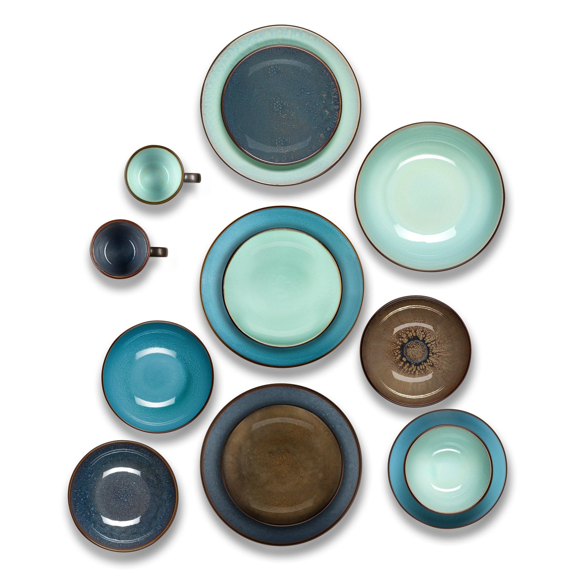 Medard de Noblat - Tazón de desayuno Feeling Turquoise 13 cm (juego de 6) Cuencos Medard de Noblat