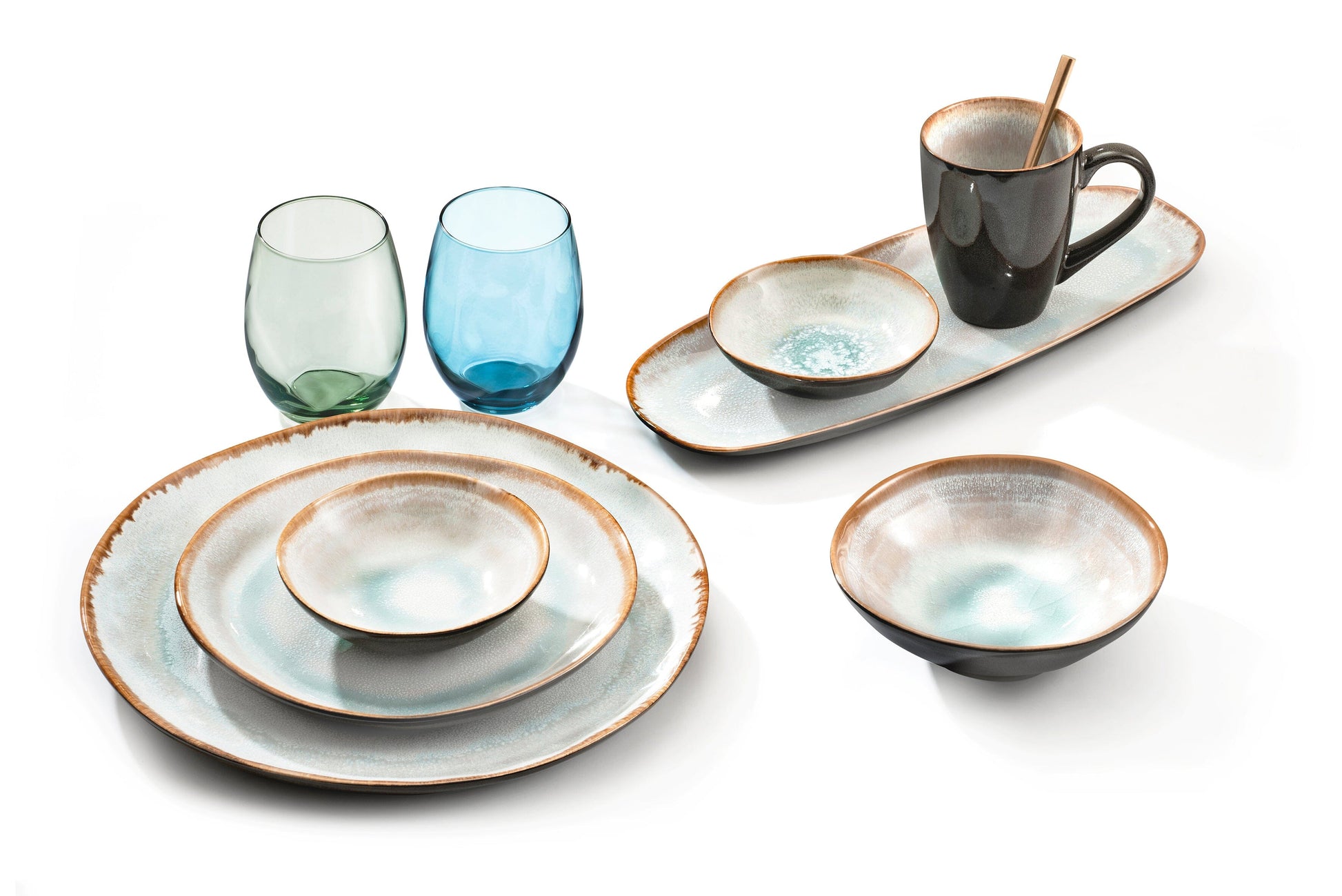 Medard de Noblat - Cuencos grandes Shadow Aqua de 15,2 cm (juego de 6) Cuencos Medard de Noblat