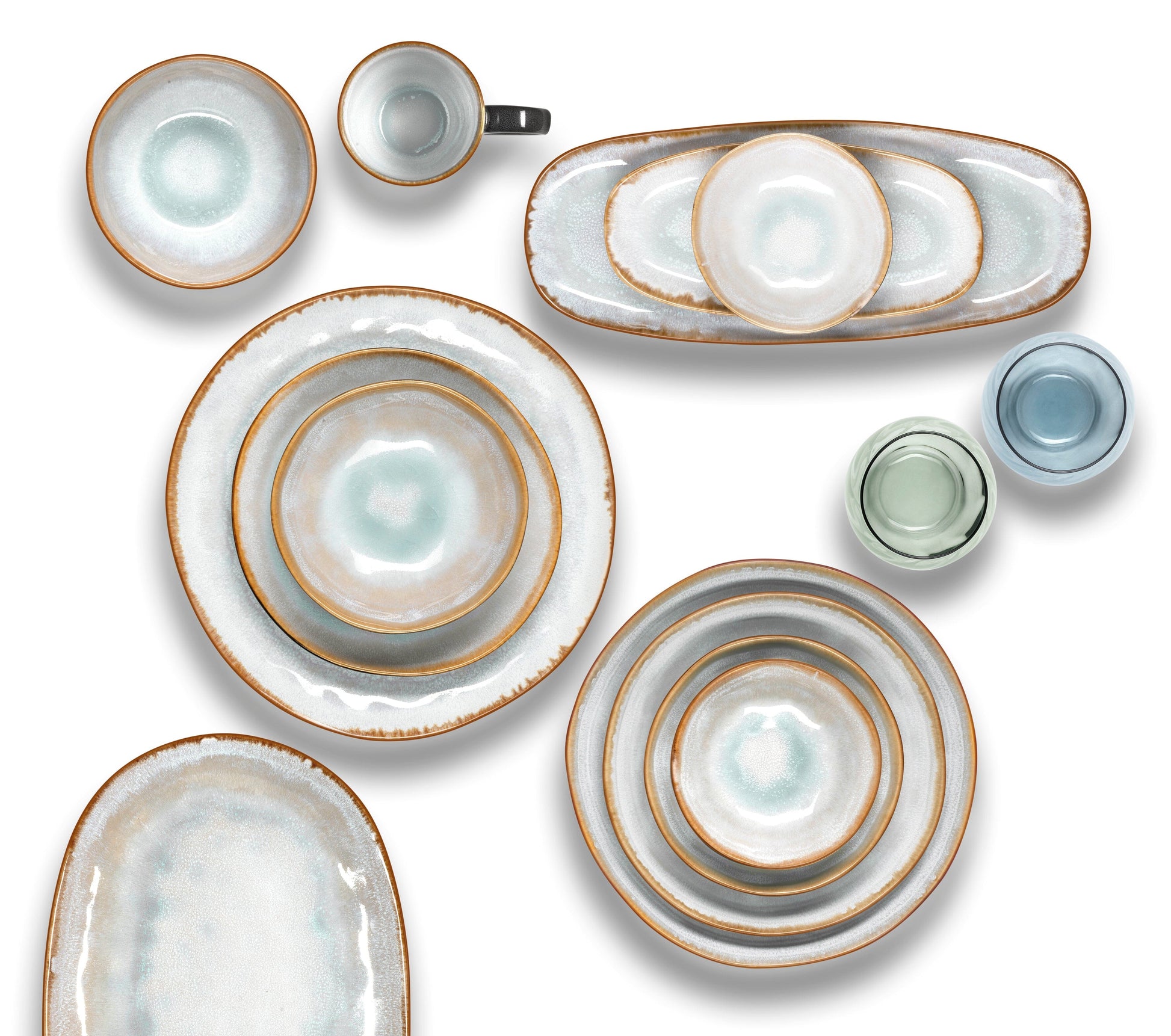 Medard de Noblat - Cuencos grandes Shadow Aqua de 15,2 cm (juego de 6) Cuencos Medard de Noblat
