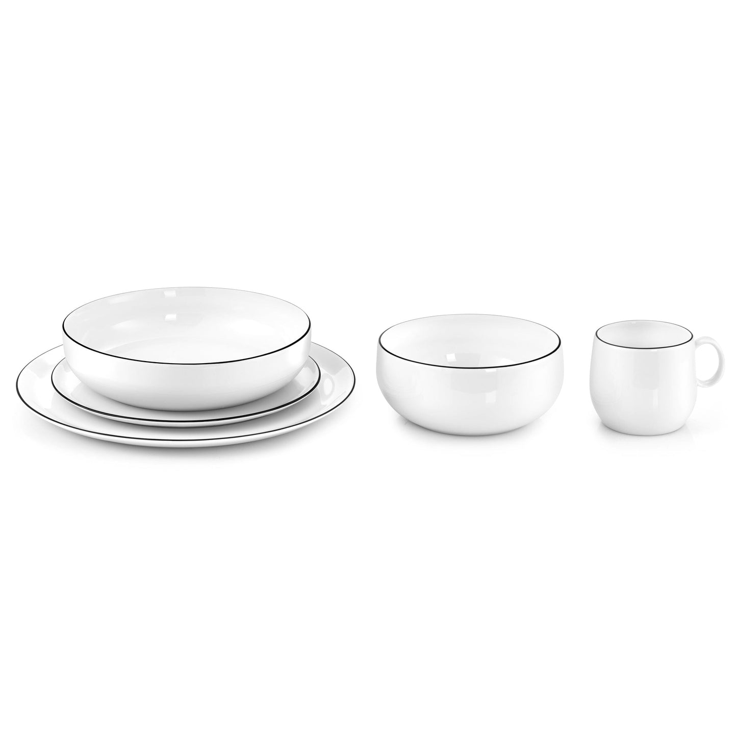 Medard de Noblat - Plato de postre Yaka Negro 21,5 cm (juego de 6) Platos de postre Medard de Noblat