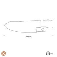Messermeister - Funda de cuero de 20 cm de largo para el cuchillo de cocinero Overland Funda para cuchillo Messermeister