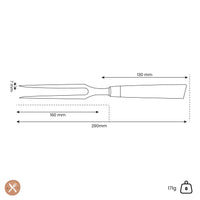 Messermeister - oliva luxe 16.5 tenedor de carne Tenedor de carne Messermeister