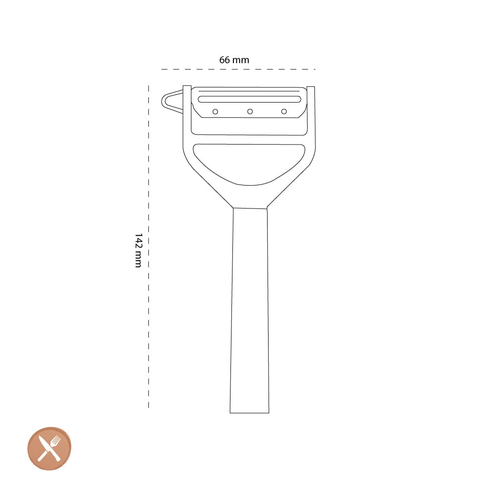 Opinel - Pelador, T-Duo Madera, azul, caja Opinel