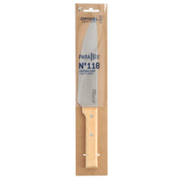 Opinel - Cuchillo cocinero N°118, Parallèle, acero inoxidable/madera Opinel