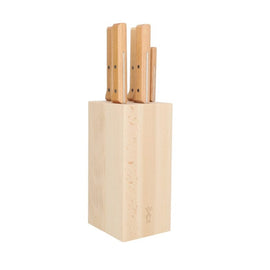 Opinel - Juego de cuchillos Parallèle de 5 piezas con bloque de cuchillos Opinel - Bloque de cuchillos, Parallèle, Pan Opinel