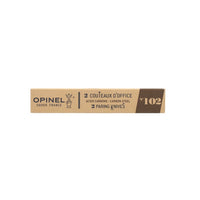 Opinel - Cuchillo de oficina N°102, Carbono, 2 piezas Opinel