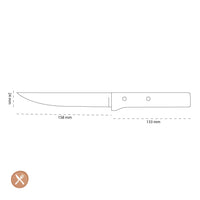 Opinel - Cuchillo de trinchar N°120, Parallèle, acero inoxidable/madera Opinel
