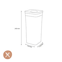 OXO - POP 2.0 Tarro de almacenamiento cuadrado pequeño mediano, 1,6 litros OXO
