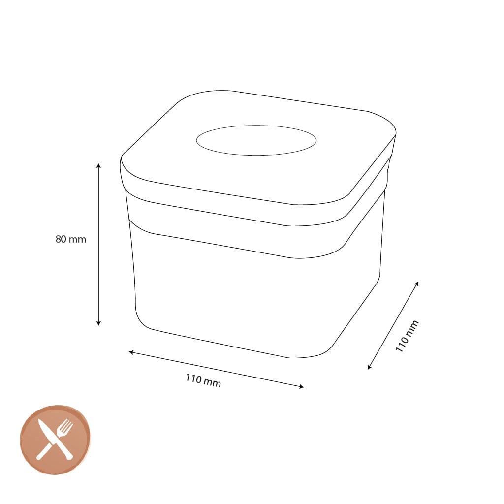 OXO - POP 2.0 Klein vierkant mini, 0,4 liter Voorraadpot OXO
