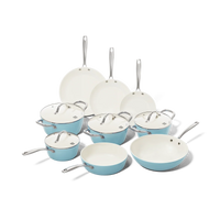 Cook & Pan - Batería de cocina Go Blue de 9 piezas