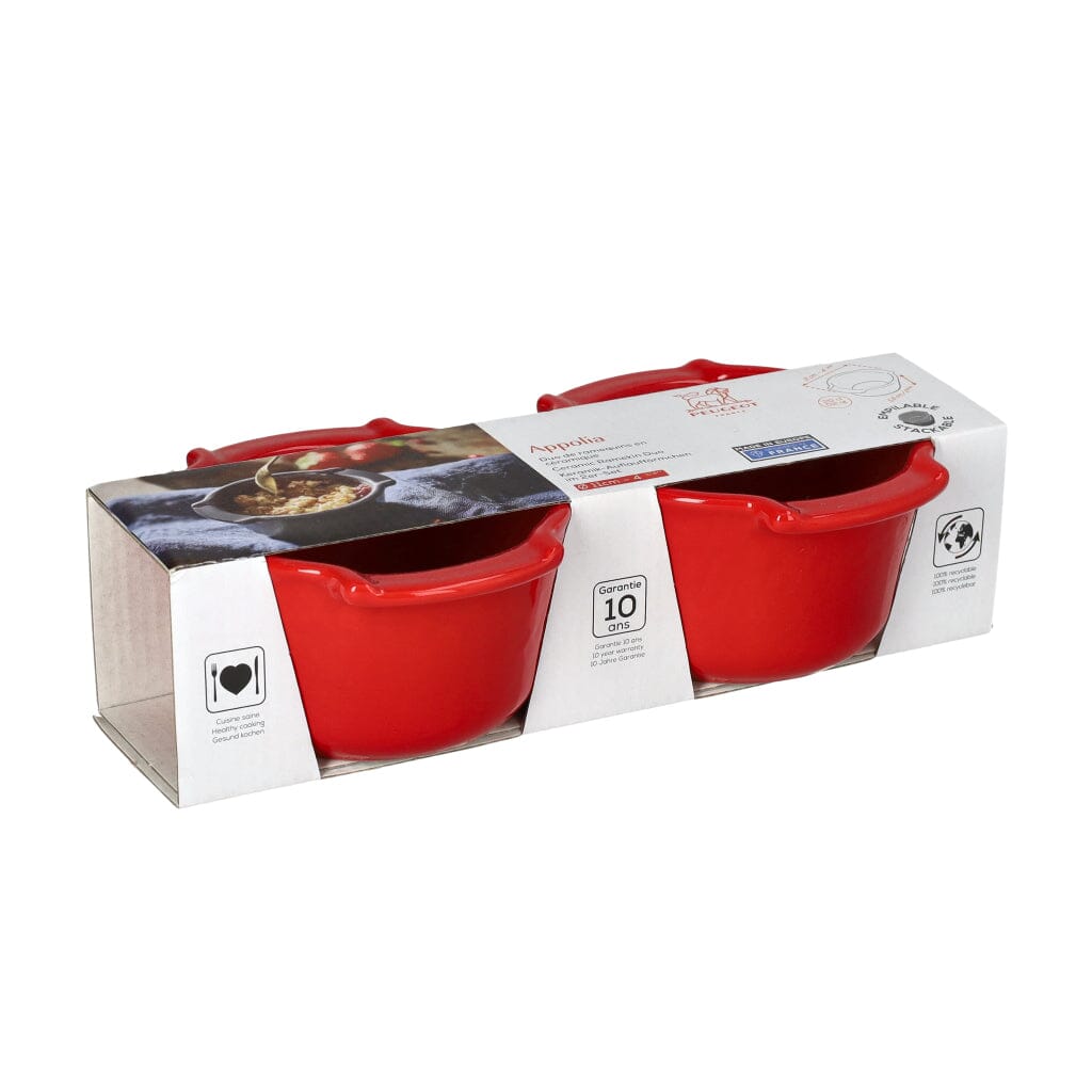Peugeot - Fuente De Horno Appolia Duo Ramequins Roja 11cm Peugeot