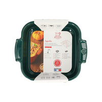 Peugeot - Fuente para horno Appolia cuadrada 21 cm Verde bosque Fuente para horno Peugeot