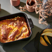 Peugeot - Fuente para horno Appolia cuadrada de 28 cm de pizarra. Fuente para horno Peugeot