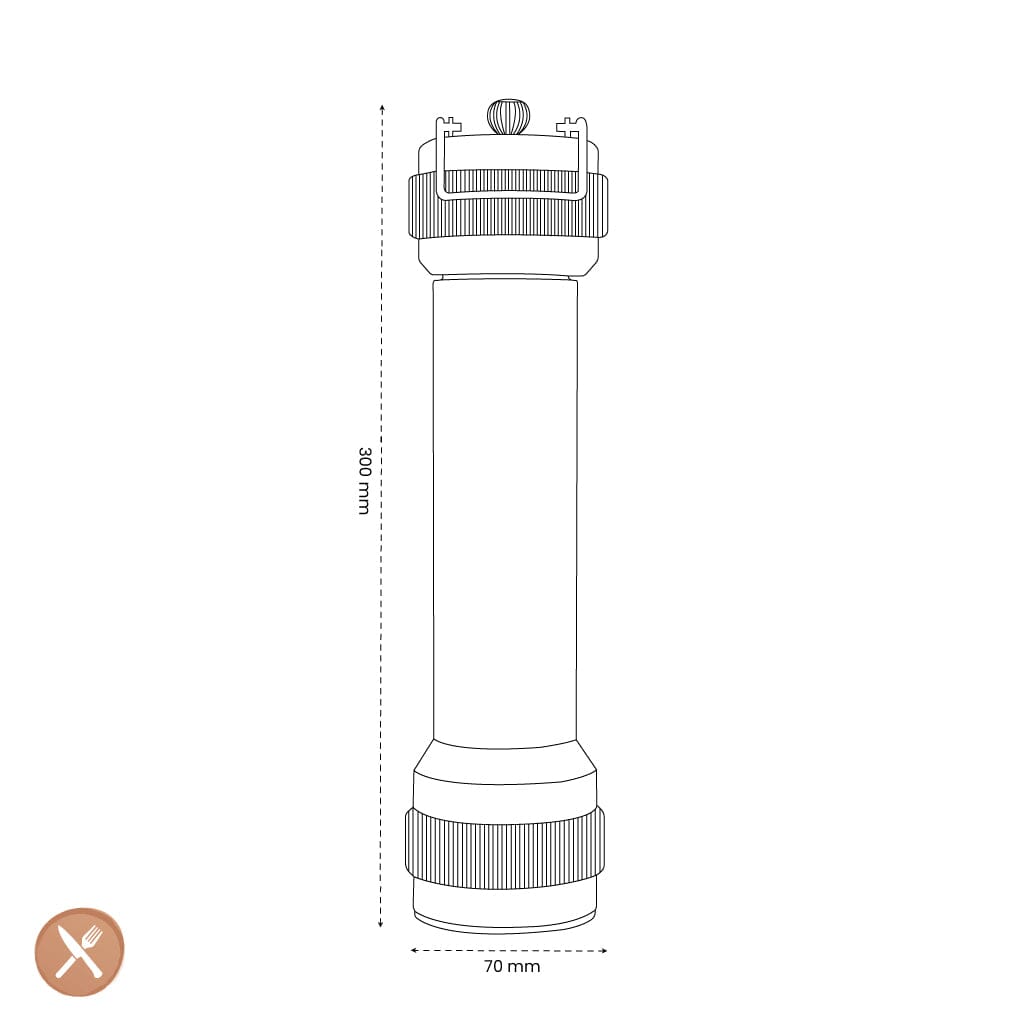 Peugeot - Molinillo de pimienta para barbacoa de grafito de 30 cm.