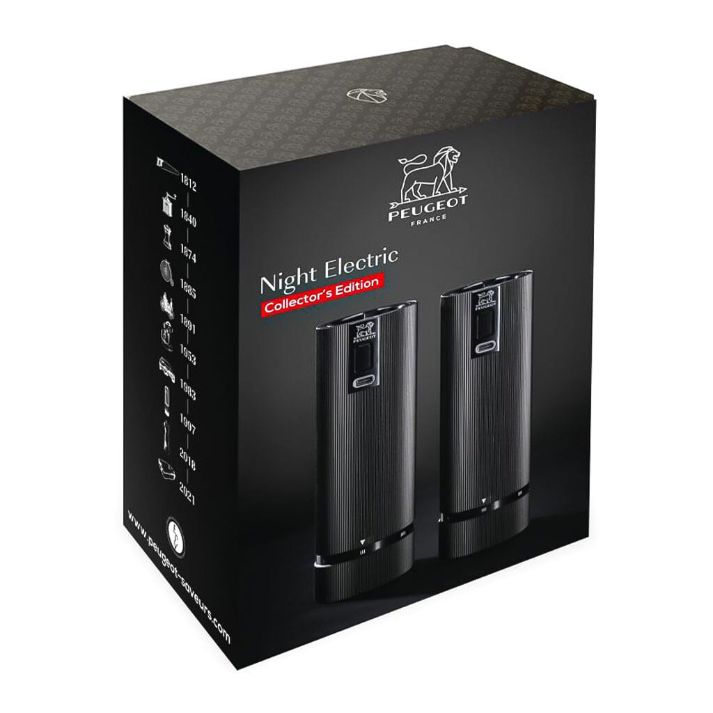 Peugeot - Juego de molinillos de pimienta y sal Giftbox Duo Line 15 cm Negro Peugeot