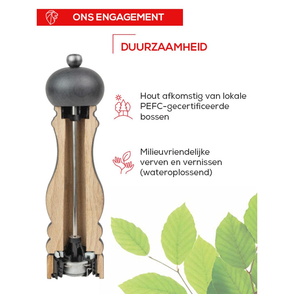 Peugeot - Molinillo de pimienta Paris u'Select Madera de haya Chocolate 22 cm Peugeot
