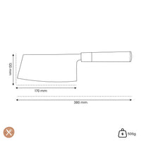 Satake Ame - Cuchillo Chino para Picar 17 cm Cuchillo para Picar Satake