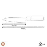 Satake - Cuchillo de cocinero japonés Madera de Magnolia 21 cm Cuchillo de cocinero Satake