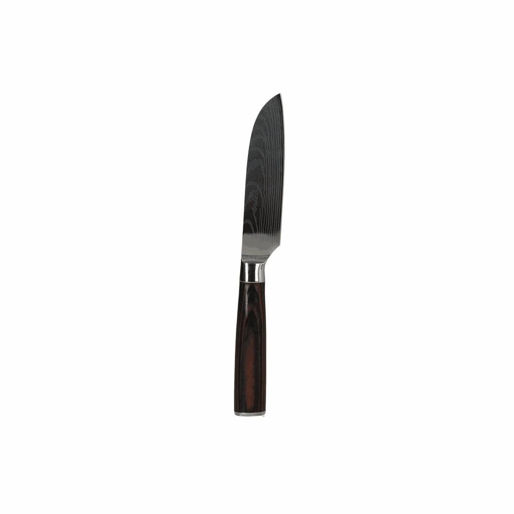 Shinrai Japan - Cuchillo Santoku estampado Damasco 13 cm Cuchillo Santoku Shinrai Japan