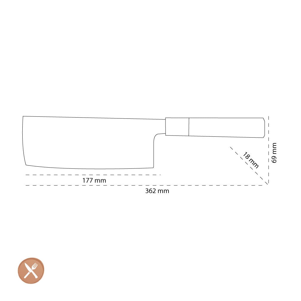 Shinrai Japón - Kurayami Damasco Nakirimes 18 cm Nakirimes Shinrai Japón