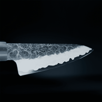 Shinrai Japan - Cuchillo de pelar Kurayami Damasco 9 cm Cuchillo de pelar Shinrai Japan