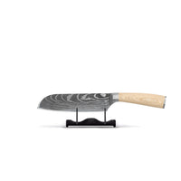Couteaux Shinrai - Coffret de 6 couteaux Akari Damas + Bloc à couteaux - Couteaux Shinrai découpés à l'emporte-pièce
