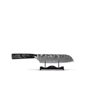 Couteaux Shinrai - Coffret de 9 couteaux en résine époxy onyx à motif damassé