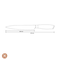 Cuchillos Shinrai - Cuchillo para tallar en madera Damast Pakka 20 cm Cuchillo para trinchar Cuchillos Shinrai