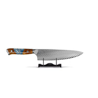 Cuchillos Shinrai - Juego de cuchillos de Damasco Eclipse de 2 piezas - Cuchillo de chef + Cuchillo para pan Juego de cuchillos Shinrai