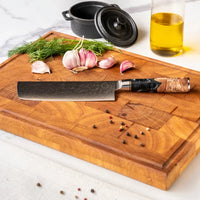 Shinrai Knives - Juego de 6 cuchillos Epoxy Onyx + Bloque para cuchillos Juego de cuchillos giratorios con bloque Shinrai Knives