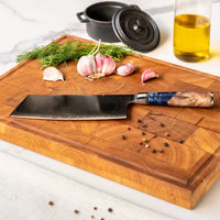 Shinrai Knives - Juego de 6 cuchillos Epoxy Sapphire + Bloque para cuchillos Juego de cuchillos giratorios con bloque Shinrai Knives