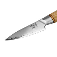 Cuchillos Shinrai - Juego de 3 piezas Hikari Damascus - Cuchillo chef + Santoku + Cuchillo mondador Juego de cuchillos Cuchillos Shinrai
