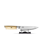 Cuchillos Shinrai - Juego de 5 cuchillos Hikari Damascus + Bloque de cuchillos Cito de doble cara Juego de cuchillos con bloque Cuchillos Shinrai