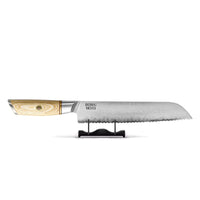 Shinrai Knives - Juego de 5 cuchillos Hikari Damascus + Bloque de cuchillos negro de doble cara Juego de cuchillos con bloque Shinrai Knives