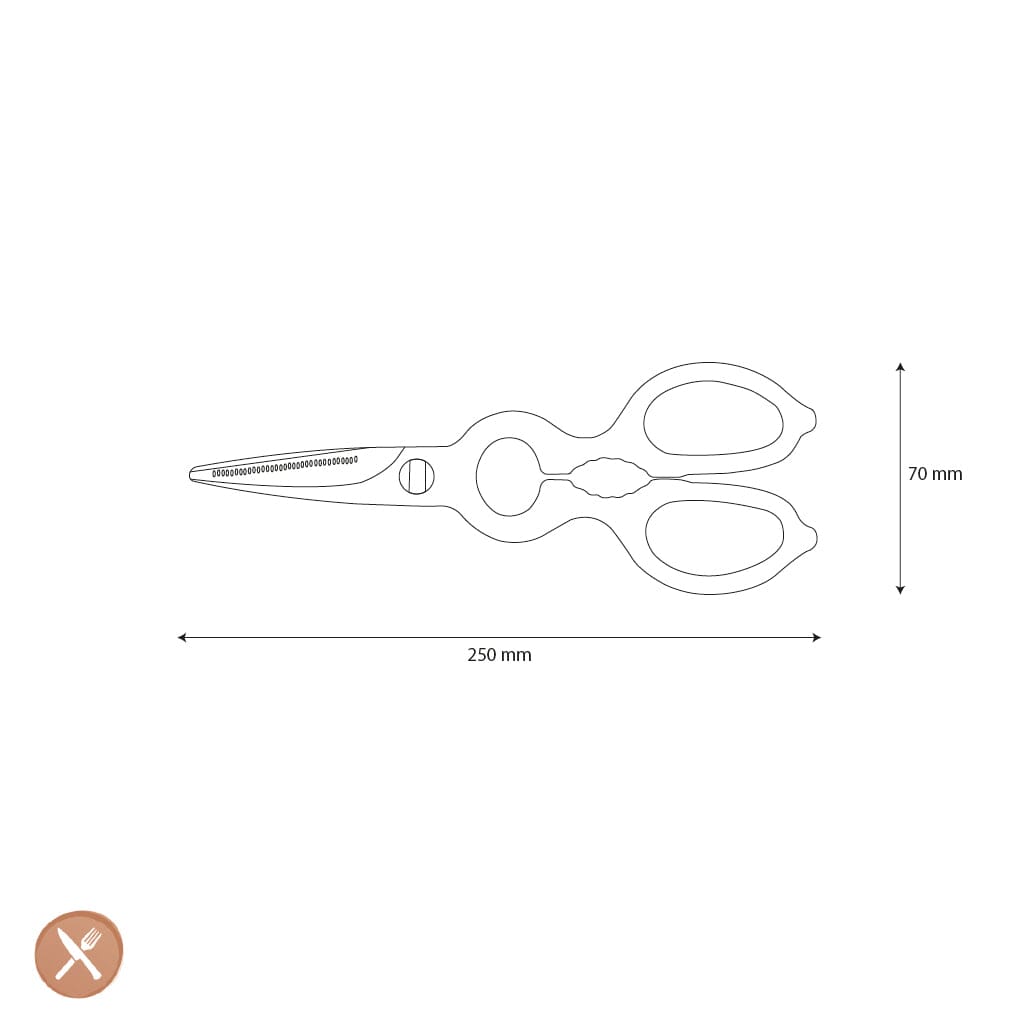 Cuchillos Shinrai - Tijeras de cocina con hojas divididas Tijeras de cocina de precisión Cuchillos Shinrai