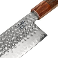 Cuchillos Shinrai - Juego de 4 piezas Damasco exclusivo de Kigami - Kiritsuke + Cuchillo para pan + Nakiri + Cuchillo pelador Juego de cuchillos Cuchillos Shinrai