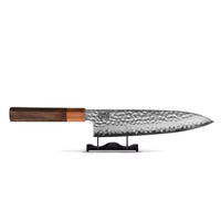 Cuchillos Shinrai - Juego de 4 piezas Damascus exclusivo de Kigami - Cuchillo de chef + Cuchillo para pan + Nakiri + Cuchillo mondador Juego de cuchillos Shinrai Knives