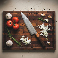Cuchillos Shinrai - Cuchillo de chef Damasco exclusivo de Kigami 20 cm Cuchillo de chef Cuchillos Shinrai