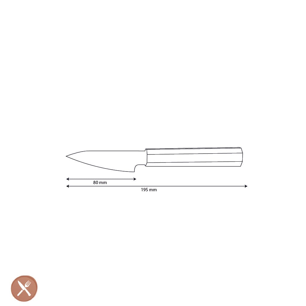 Cuchillos Shinrai - Cuchillo de pelar Damasco exclusivo de Kigami Cuchillo de pelar de 8 cm Cuchillos Shinrai