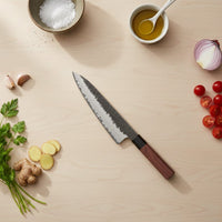 Shinrai Knives - Juego de cuchillos Damasco Kurayami de 5 piezas - Cuchillo de chef + Cuchillo para pan + Nakiri + Cuchillo pelador + Cuchillo para pelar Shinrai Knives Juego de cuchillos